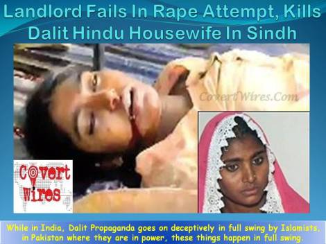 Landlord Fails In Rape Attempt, Kills Dalit Housewife in Sindh